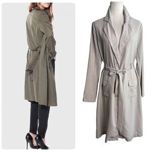 Rehab khaki Tan Crazy Cool Trenchcoat Lightweight Belted Women's Size L